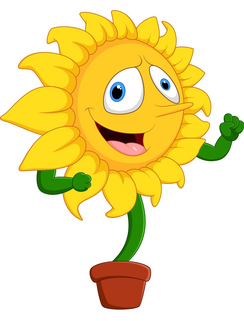 cartoon smile sunflower