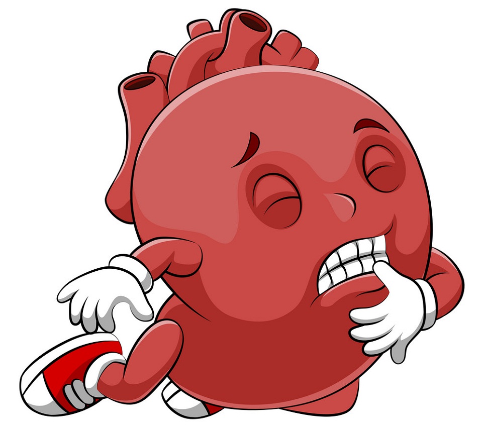 cartoon sick heart