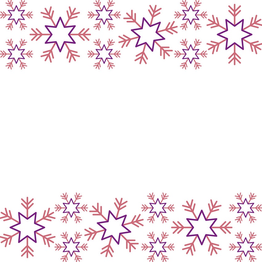 christmas border with snowflake