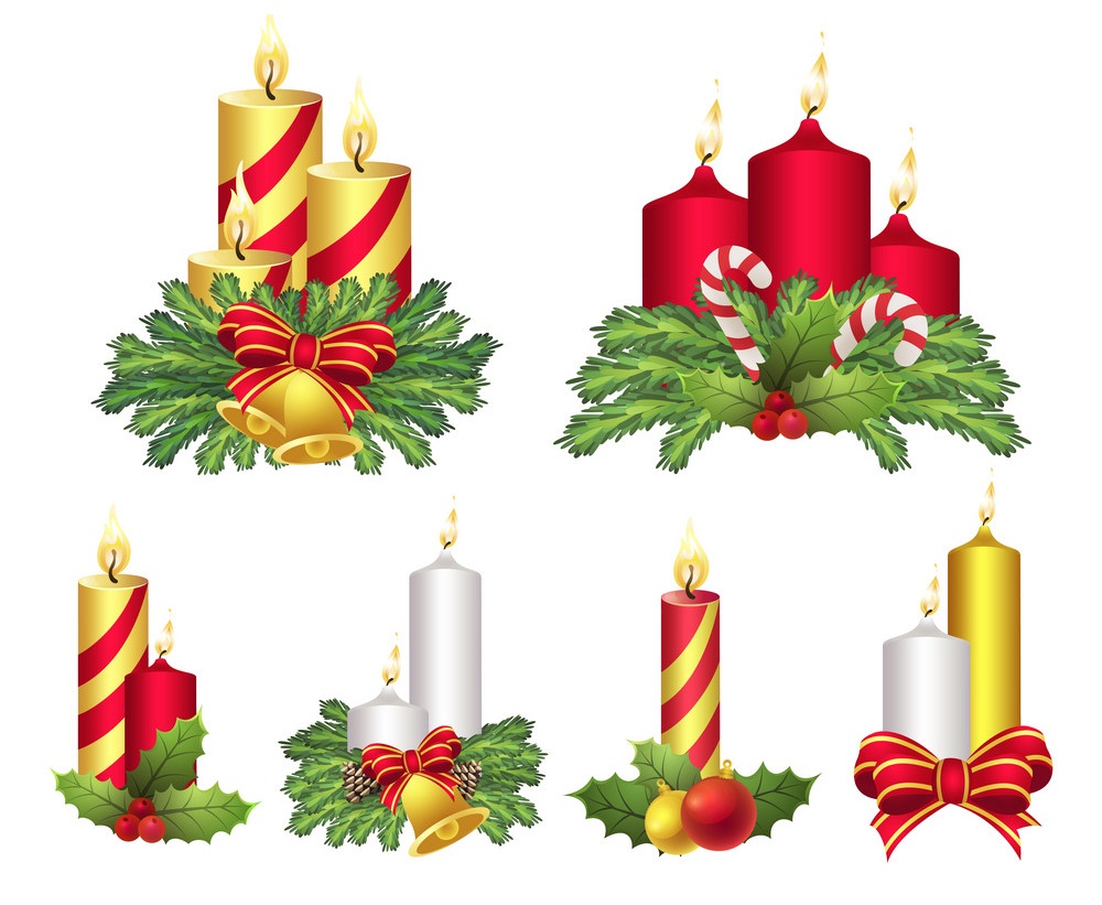 christmas candles set