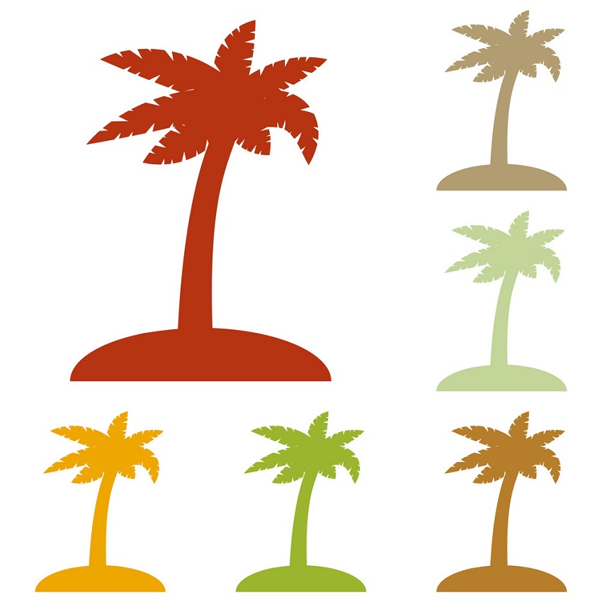 coconut palm trees sign