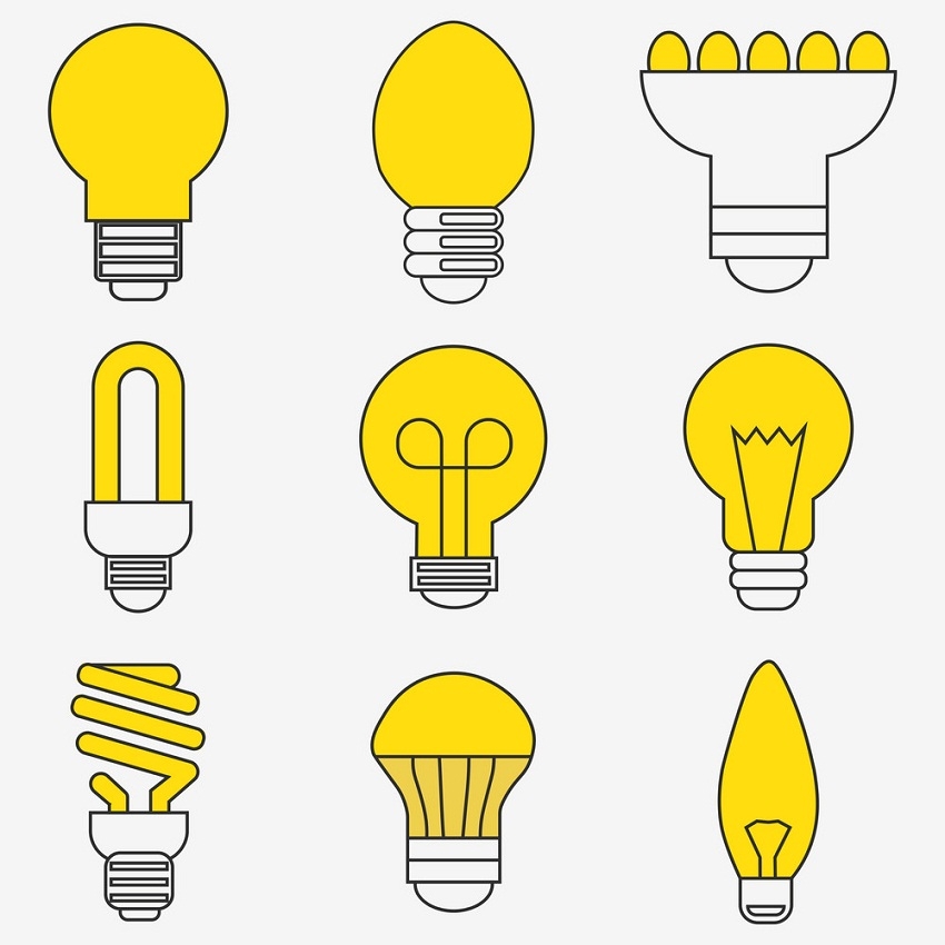collection of lightbulbs