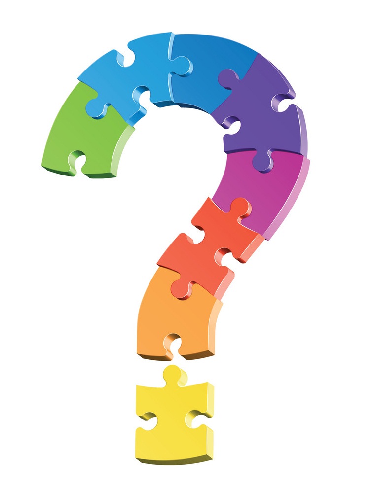 colorful puzzles question mark