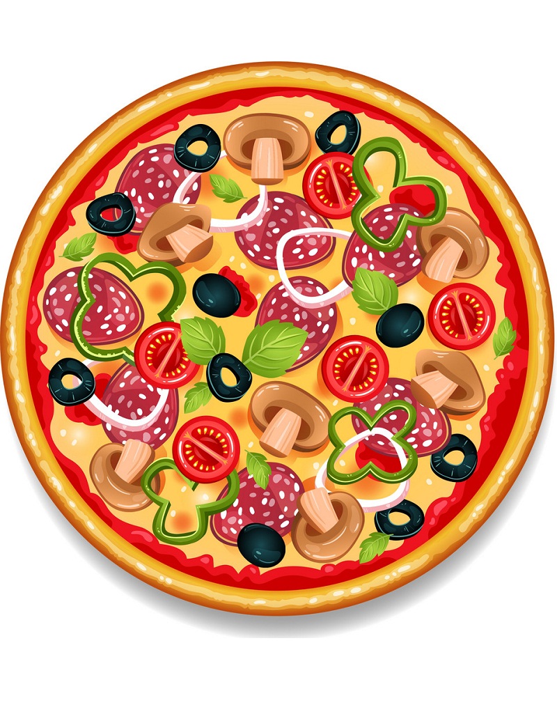 colorful round tasty pizza