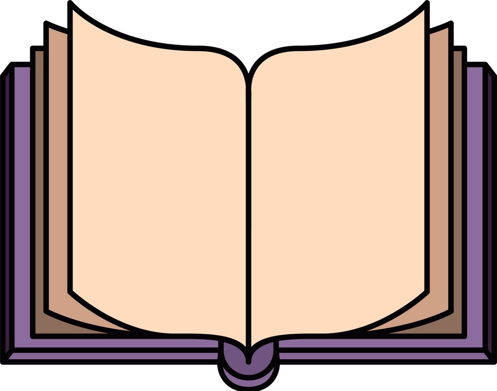 purple book is opened