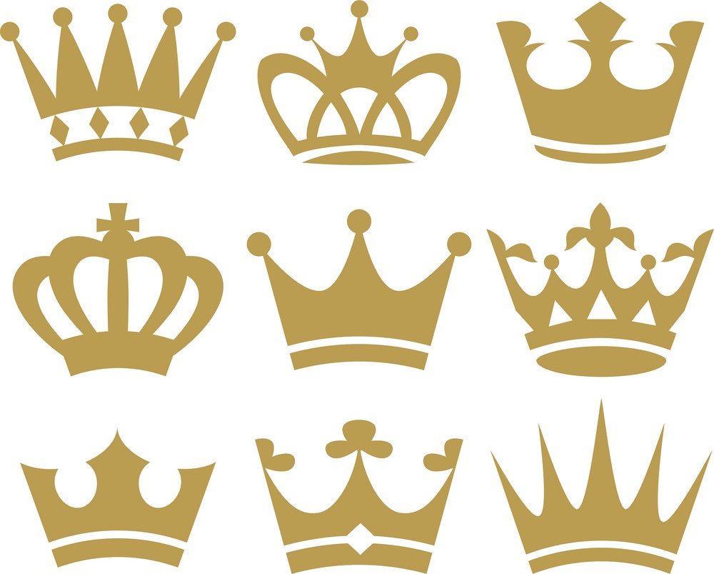 crown icons set