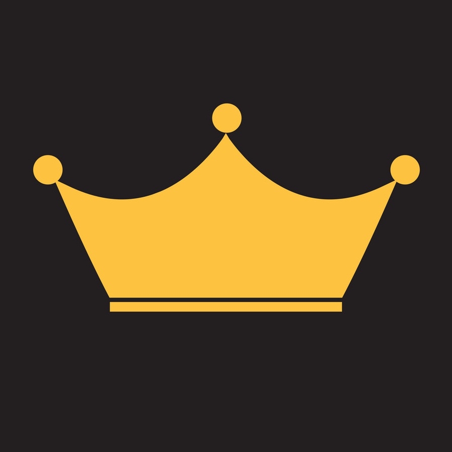 crown on black background