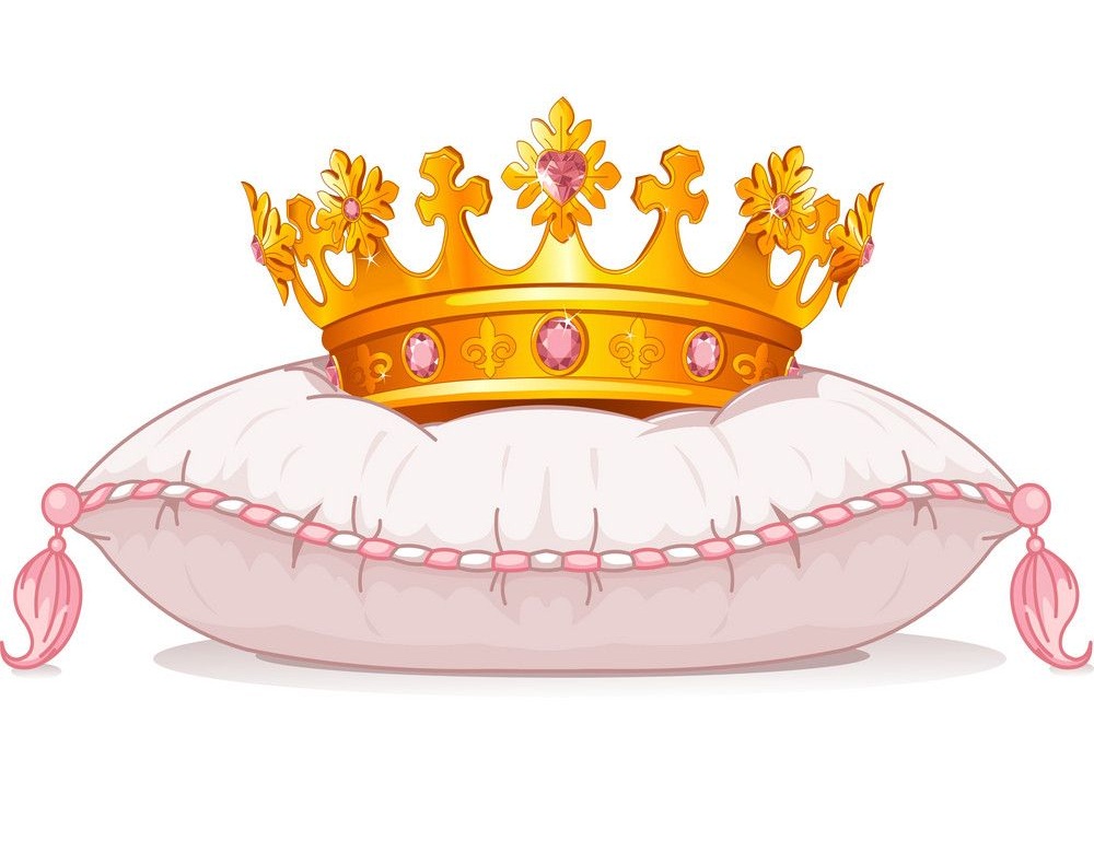 crown on pink pillow