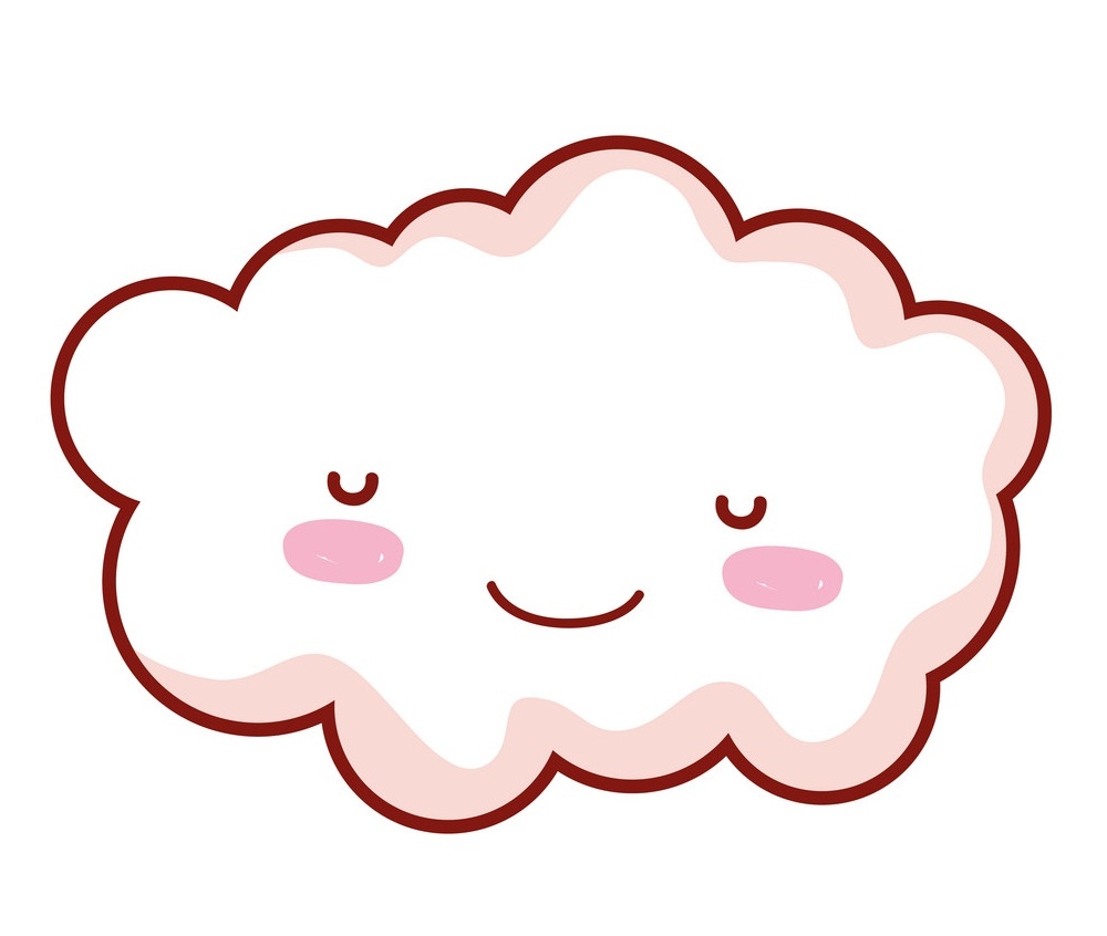 Cute cloud sleeping