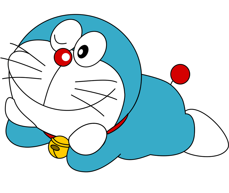 doraemon is lying down