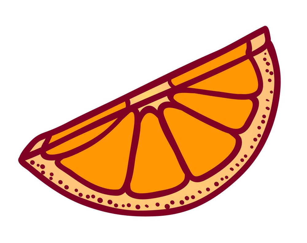 drawing of orange slice