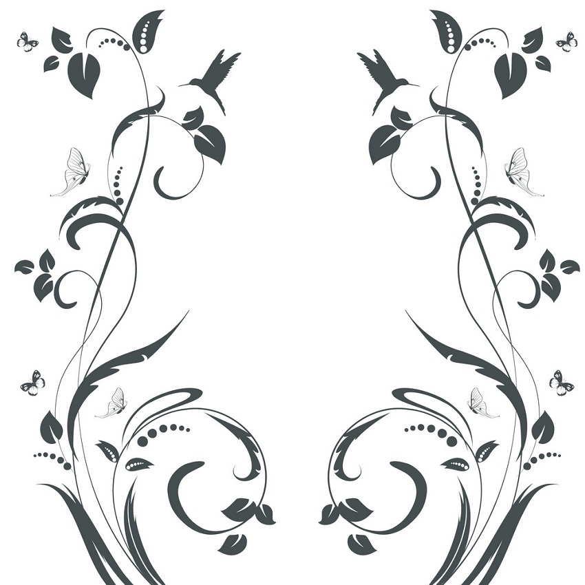 elegant floral swirl frame