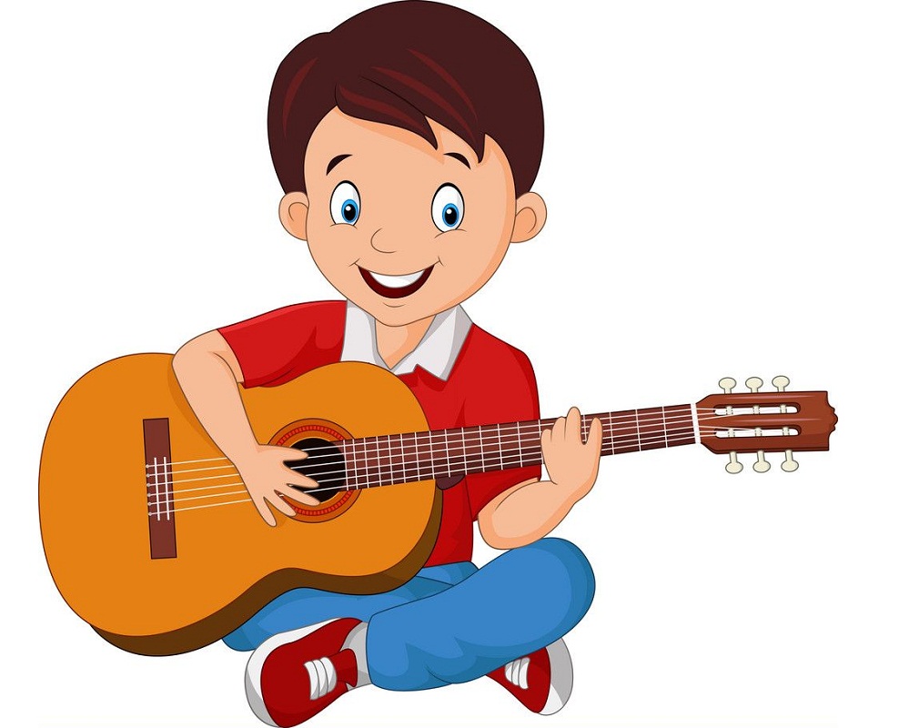boy with his guitar