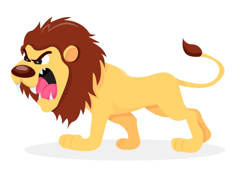 Fierce Cartoon Lion