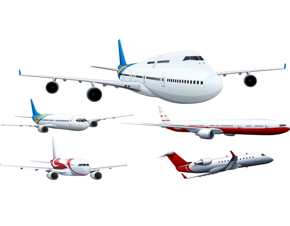 five designs of airplanes