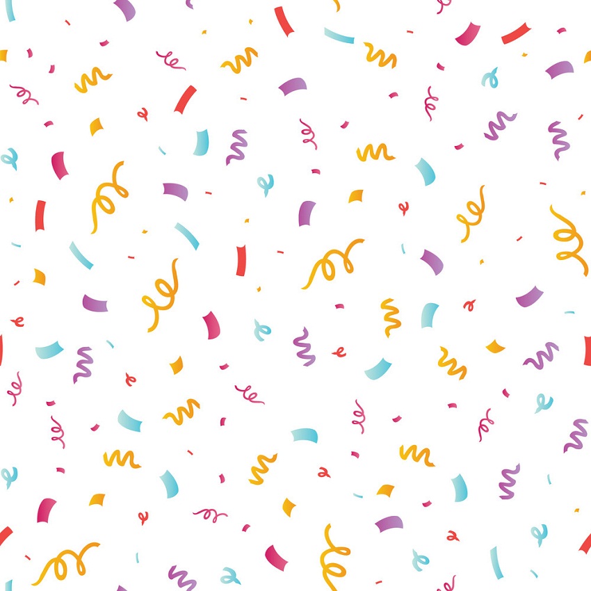 fun confetti seamless pattern