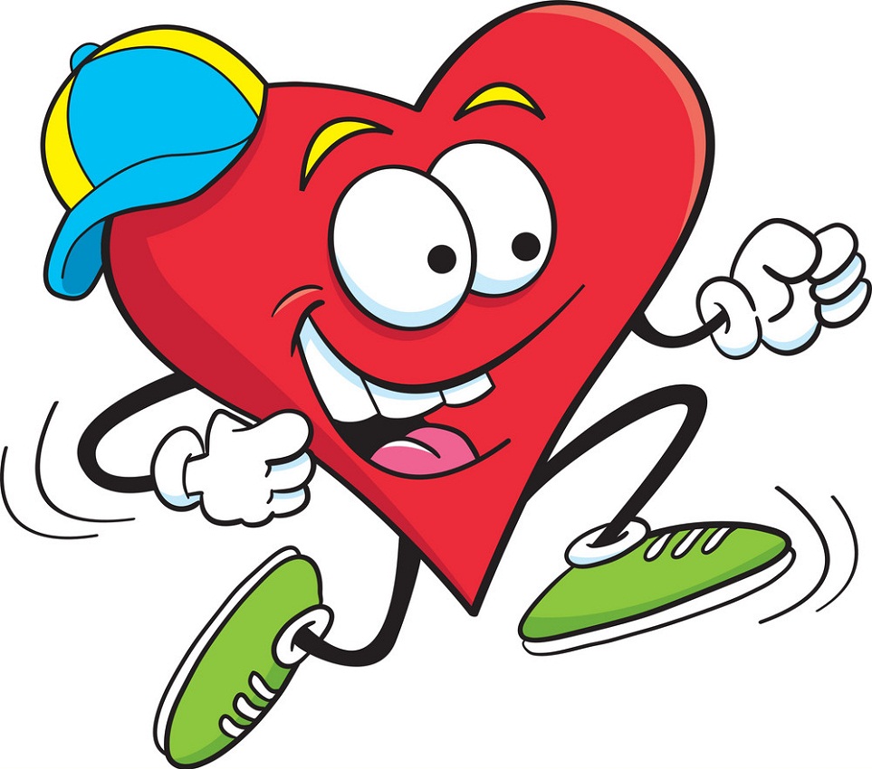 funny heart running