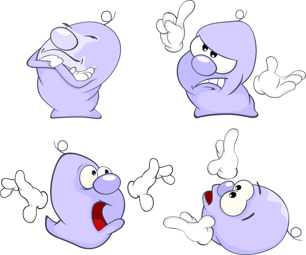 funny purple ghosts
