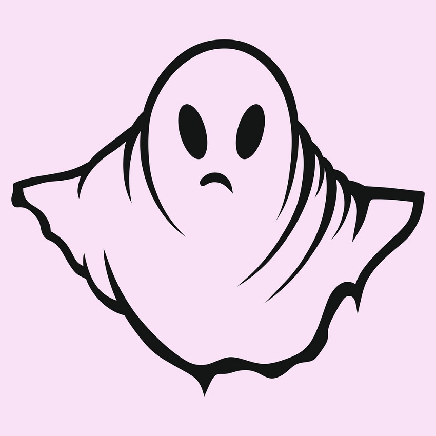 ghost on pink background
