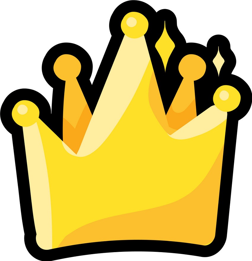 golden cartoon crown