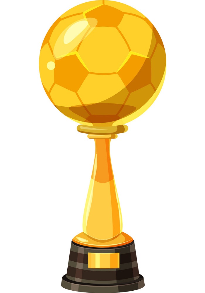 golden soccer trophy cup