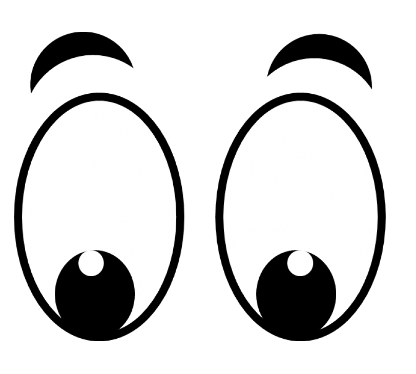googly eyes with eyebrow png