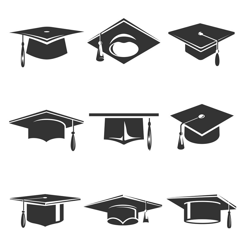graduation caps icons