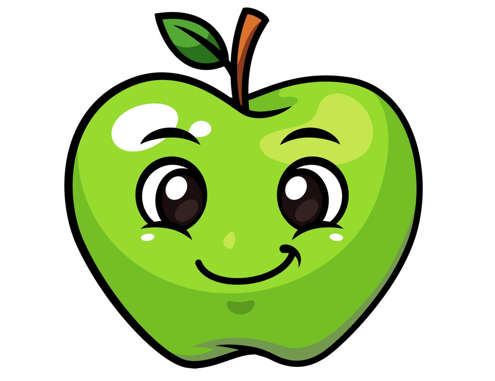 Cute Green apple