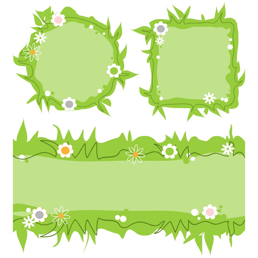 green grass frame