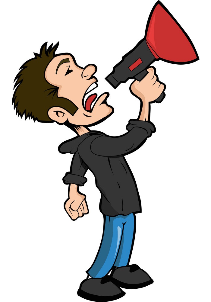 guy with megaphone