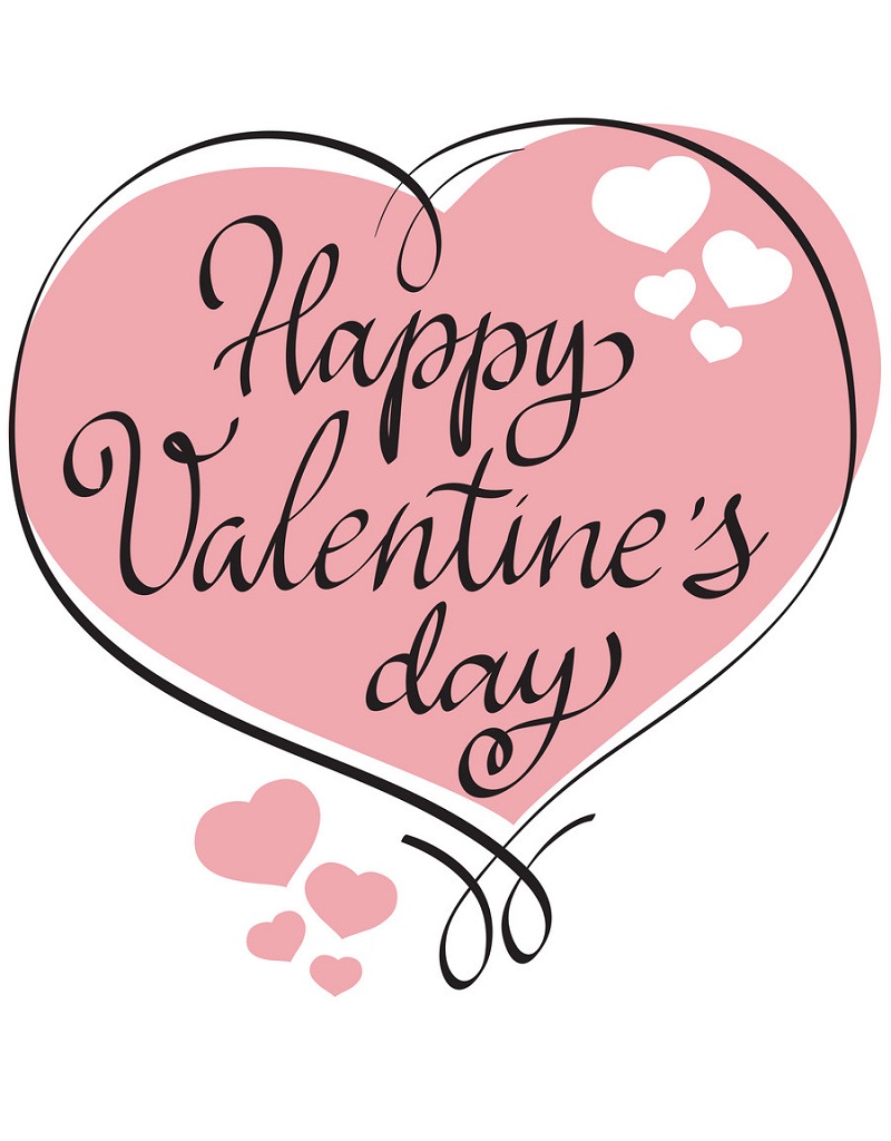 Happy Valentine Day card design with heart shaped frame