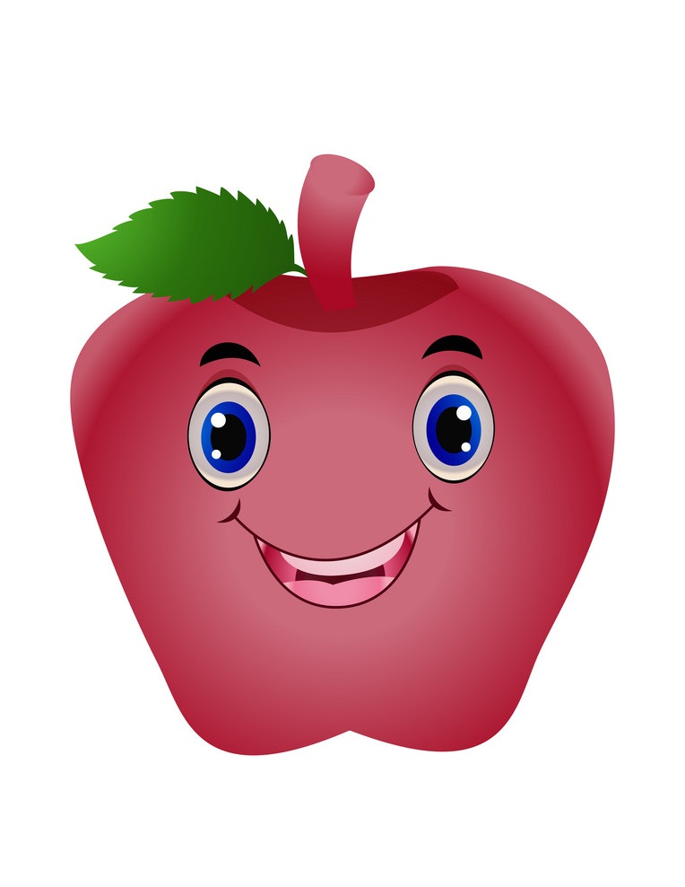 funny apple emoticon