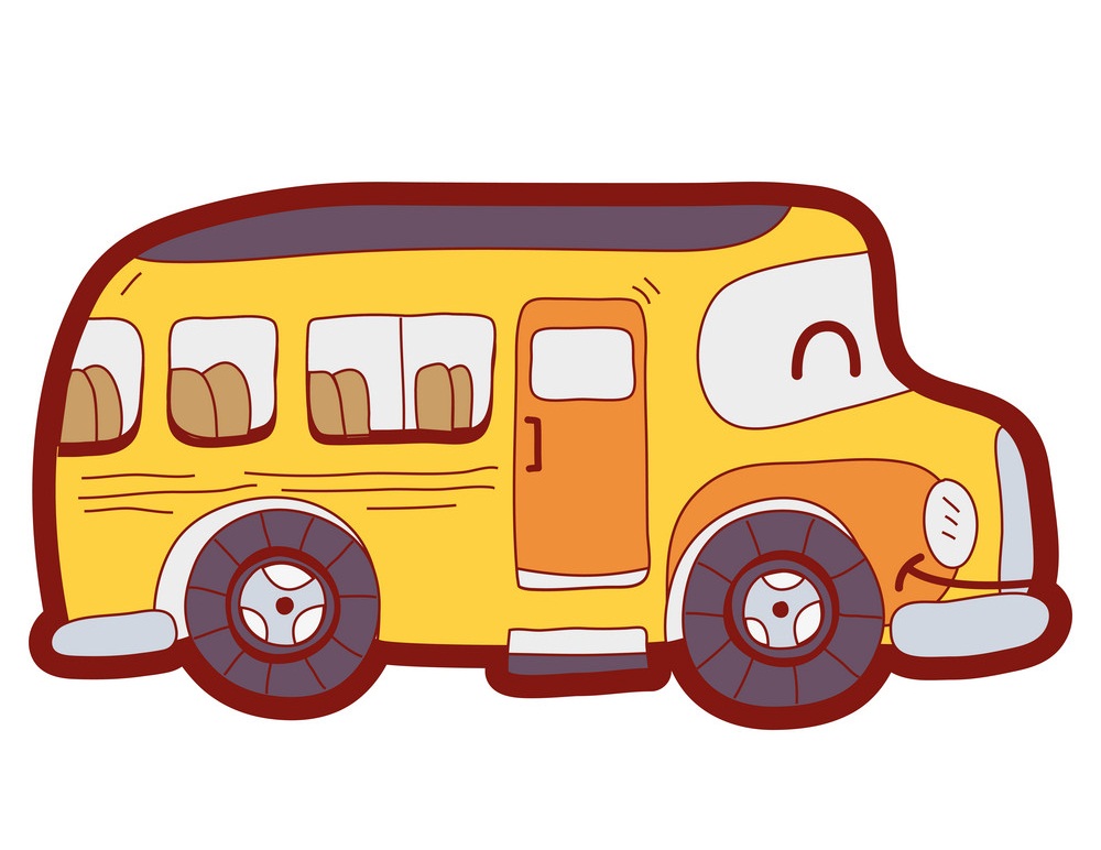 happy cartoon school bus