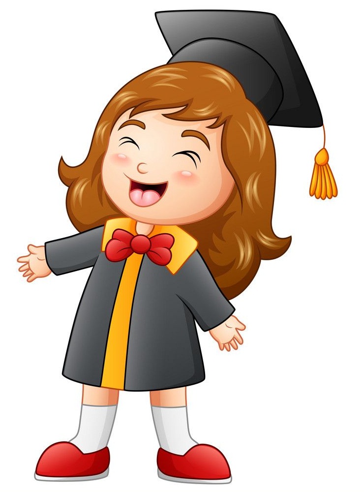 happy graduate girl