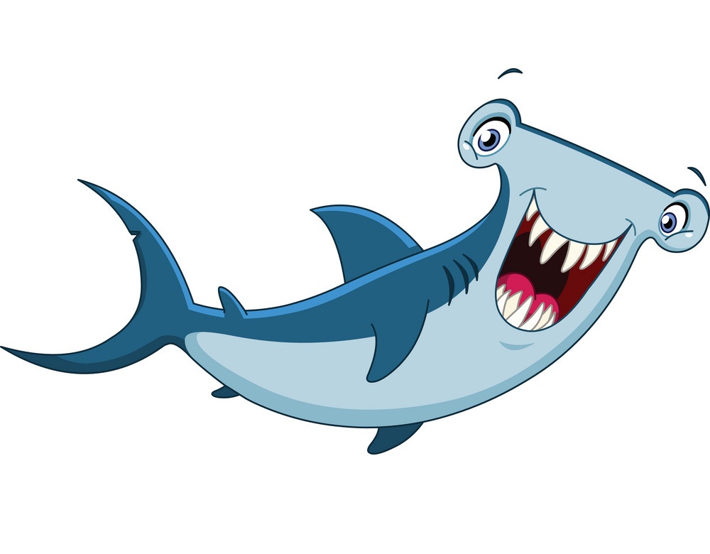 happy hammerhear shark