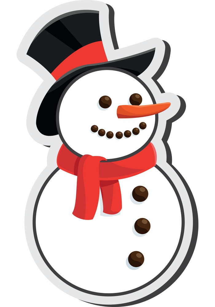happy snowman icon