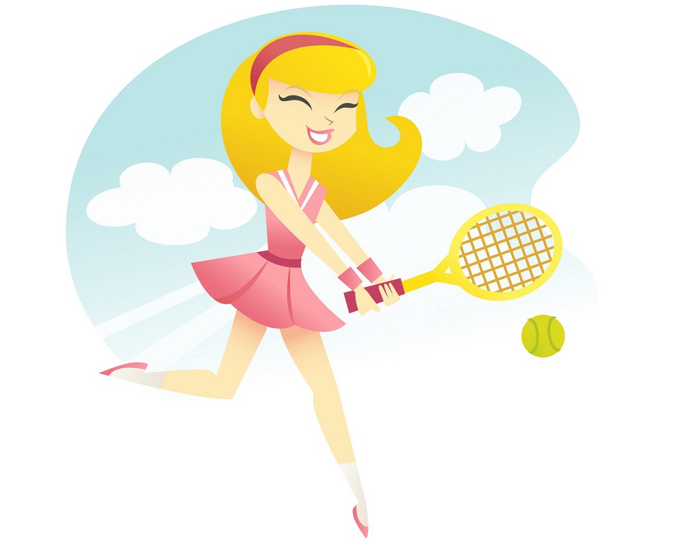 Happy Tennis Girl