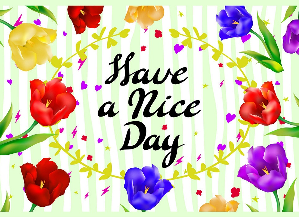 have a nice day tulips card