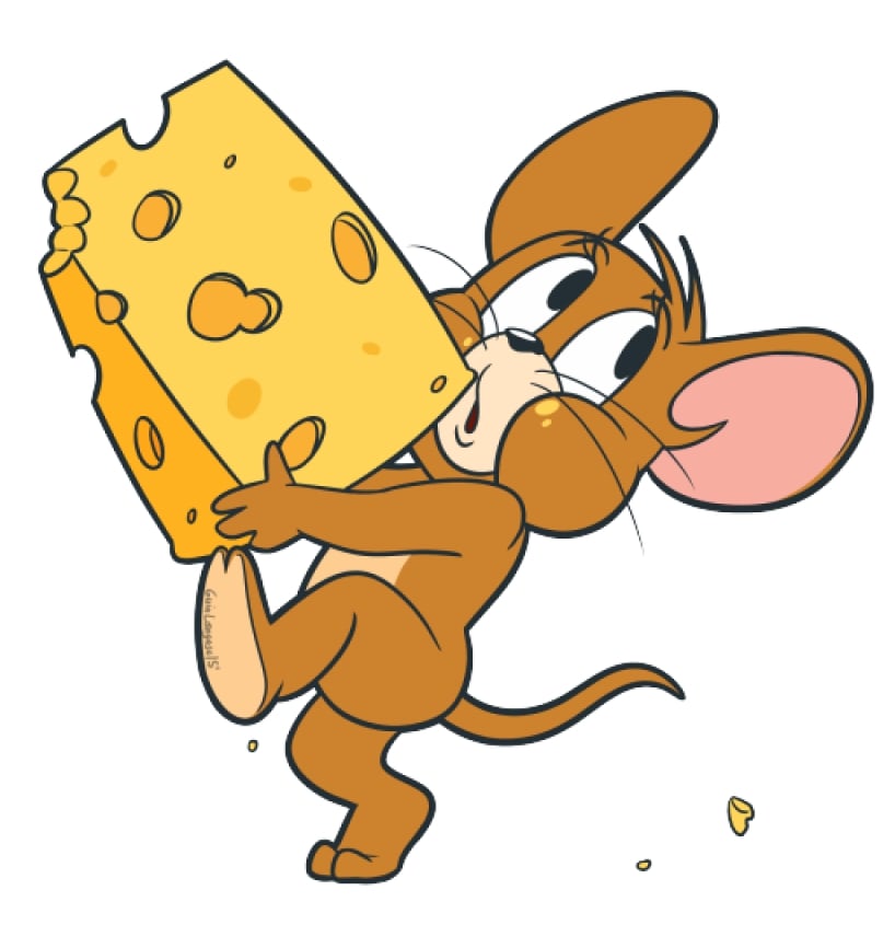 jerry holding big cheese