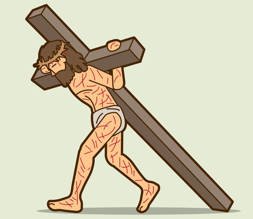 jesus christ carrying cross