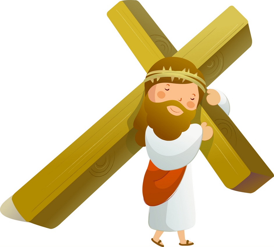 jesus christ holding cross