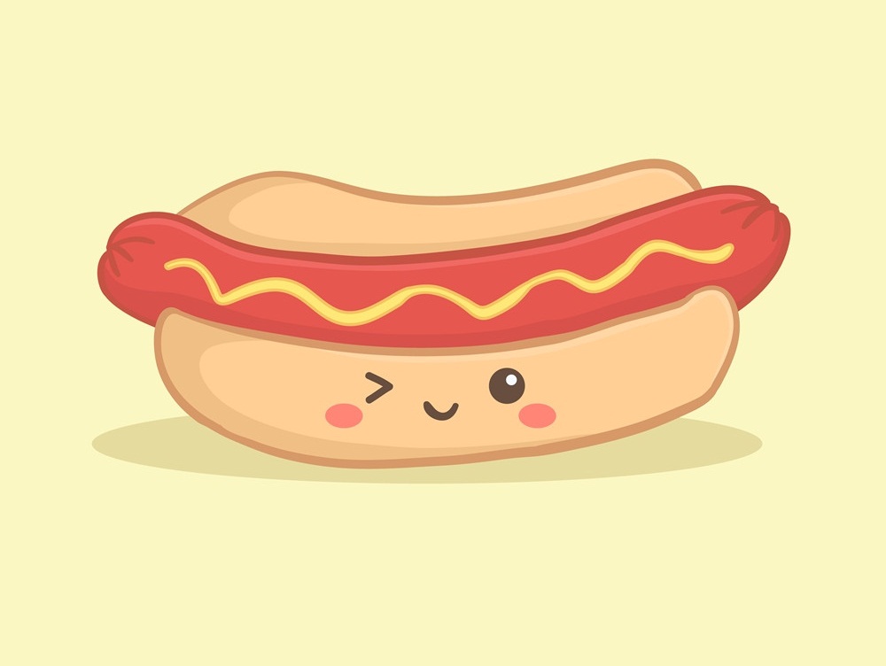 kawaii hot dog