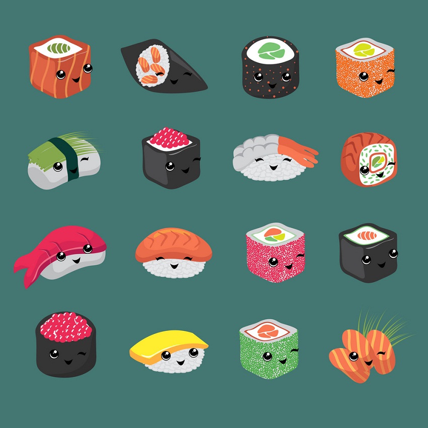 Sushi Cartoon Clipart