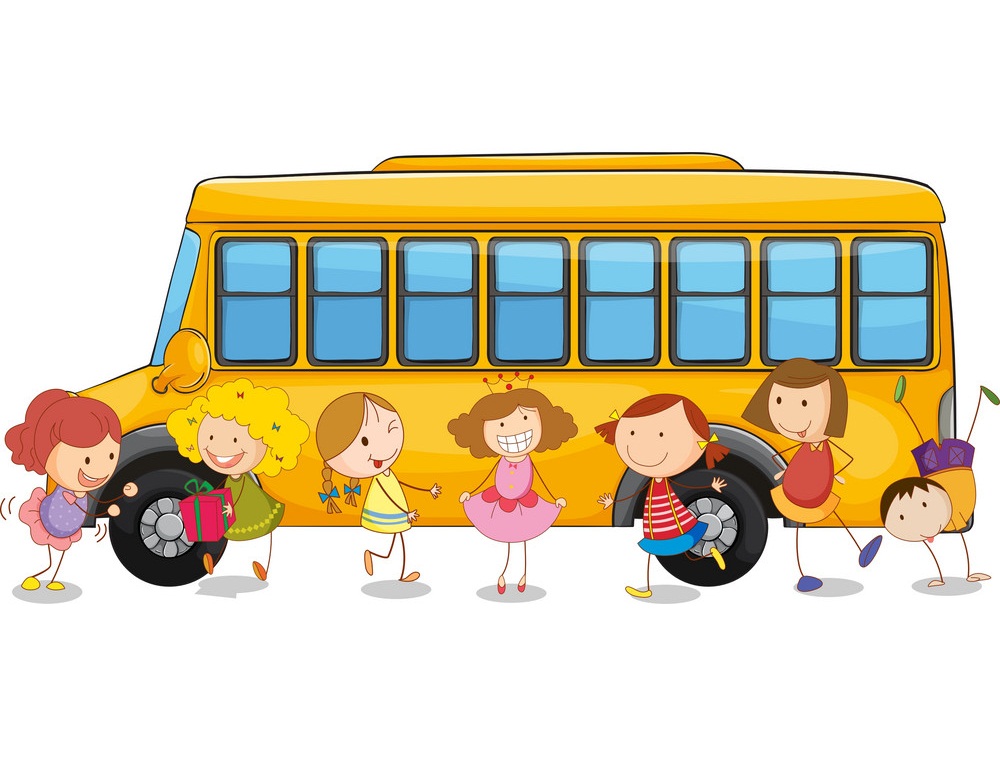 kids and school bus