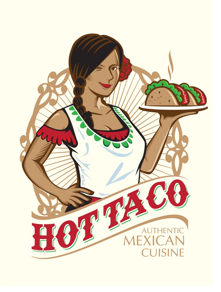 lady with hot taco