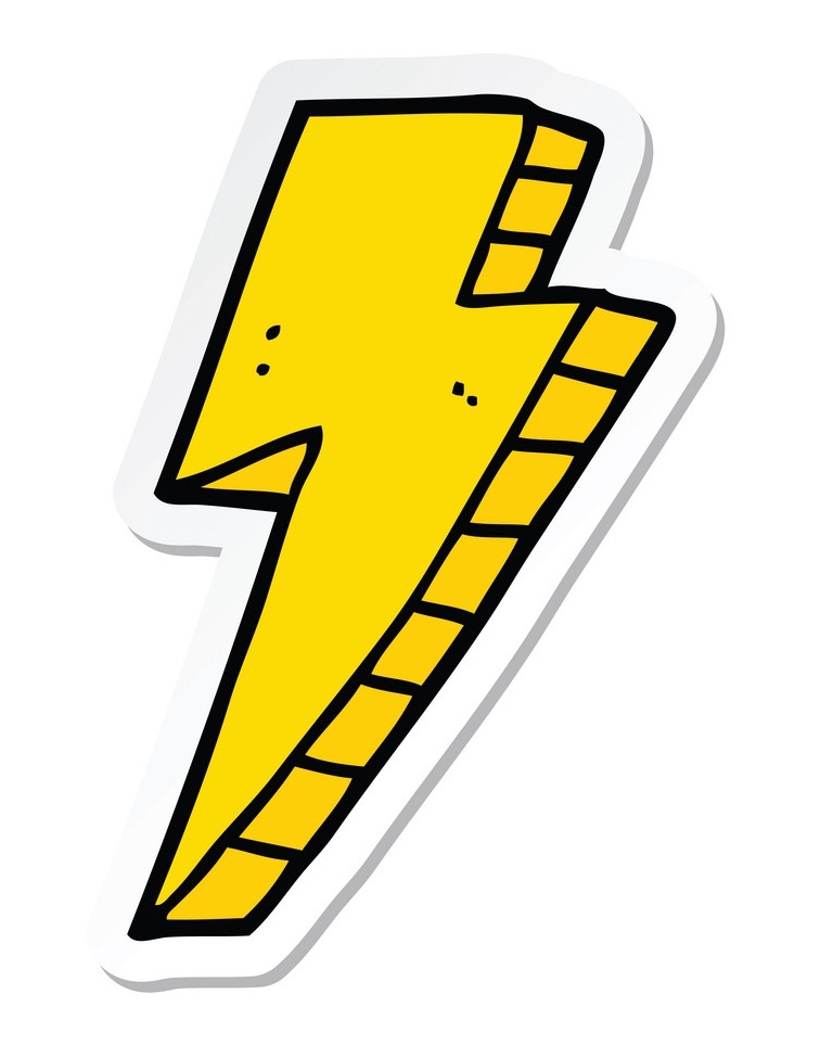 lightning bolt sticker