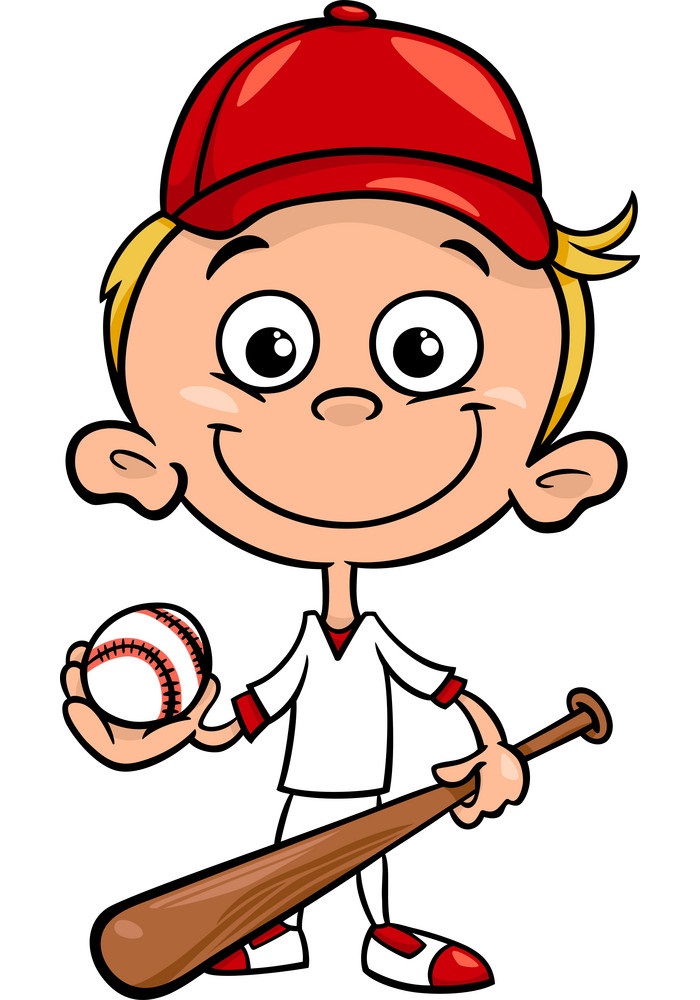 little boy with ball and bat