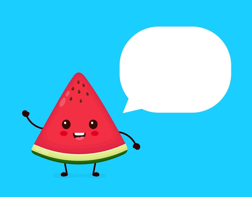 little watermelon piece talking