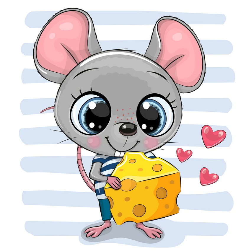 lovely mouse with cheese