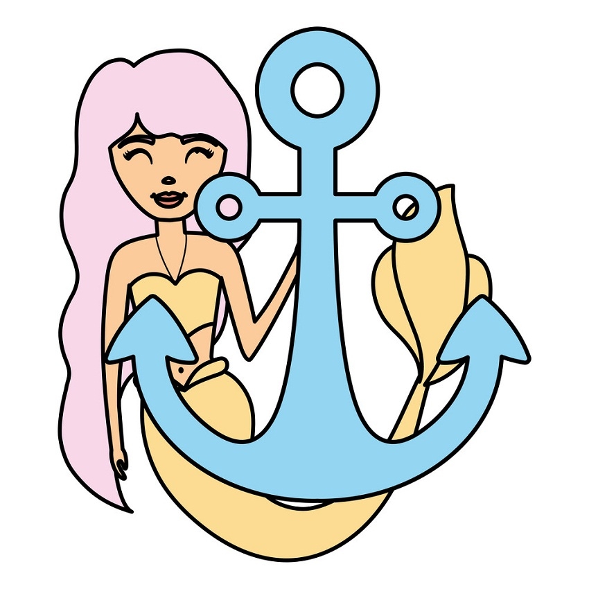 mermaid and anchor